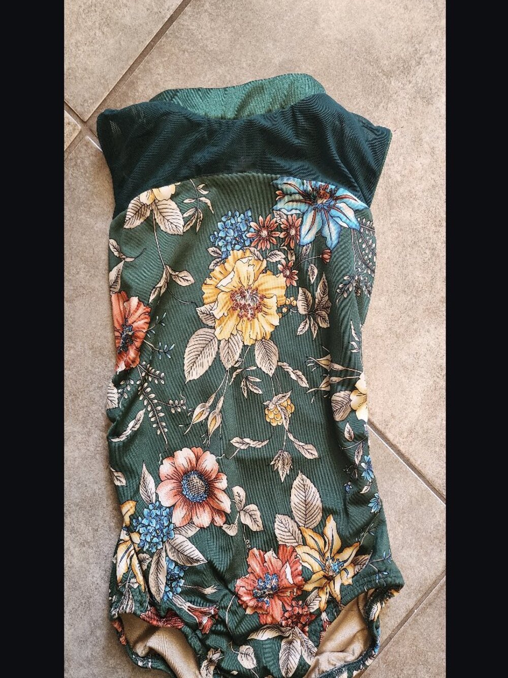 Chelsea B Dancewear Leotard Green Floral